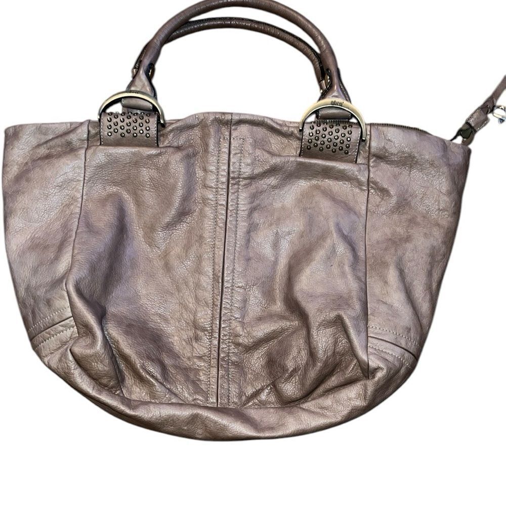 Abro Elegant Tan Leather Tote Bag